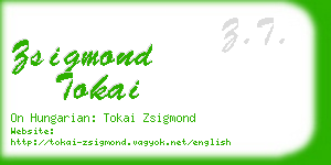 zsigmond tokai business card